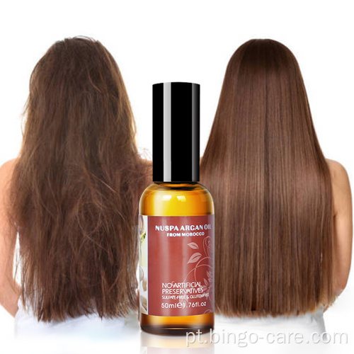 Óleo de Argan para o cabelo, reparador de umidade anti-UV